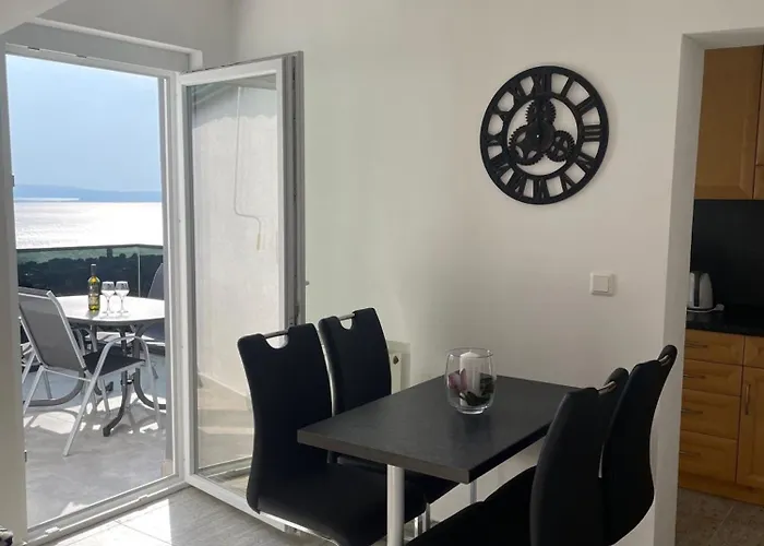 公寓 In With Sea View, Balcony, Air Conditioning, Wifi 3492-7 茨里克韦尼察